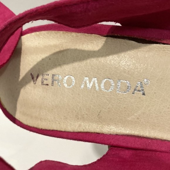 Vero Moda Pink Sling Back Pump Heels 9 - Picture 7 of 11